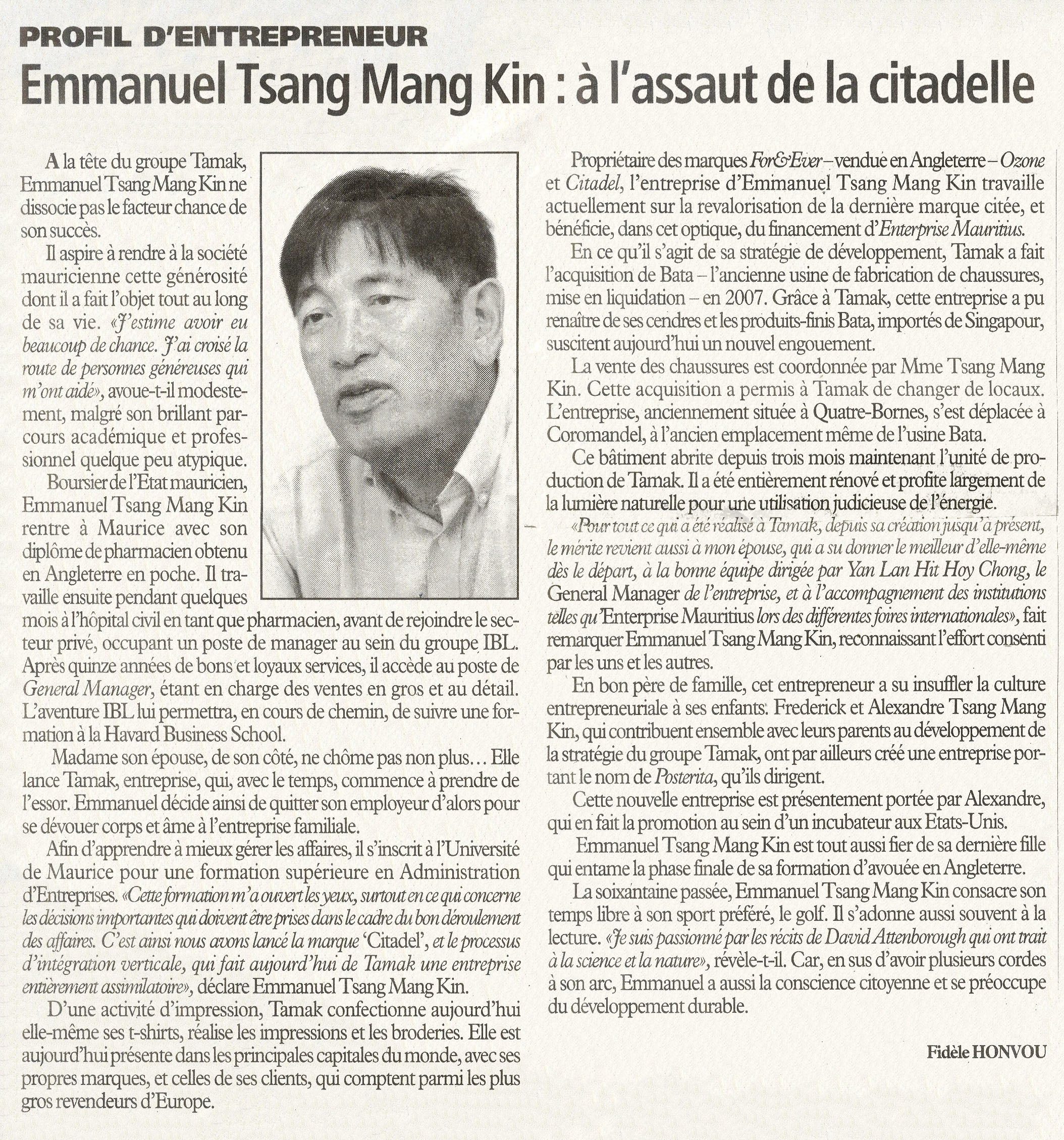 Interview Emmanuel Tsang Mang Kin